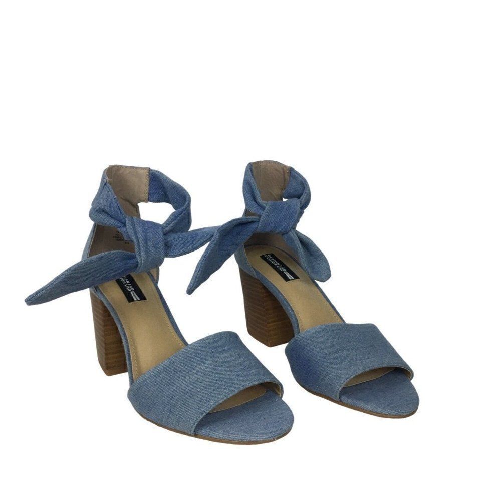 Design Lab Denim Sandals Women Size 9.5 M